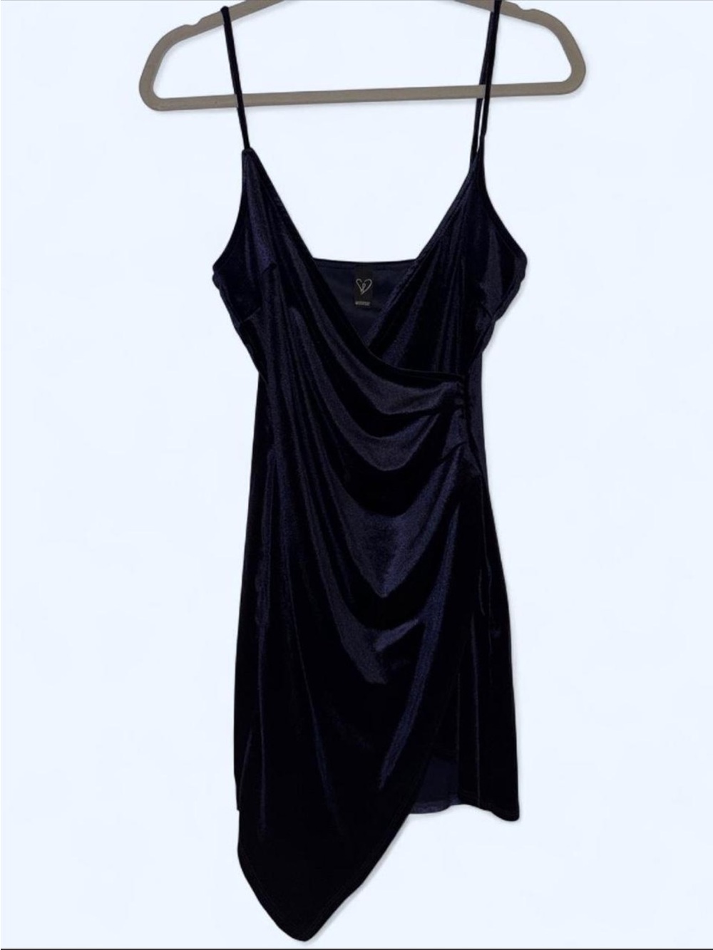 Windsor Navy Blue Velvet Mini Dress